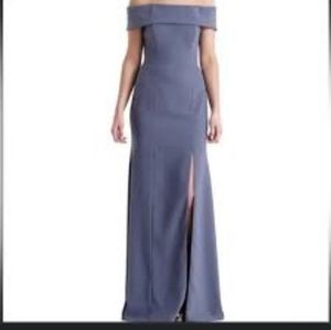 Wine red evening gown